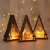 LED Christmas Small Night Light Portable Battery Powered Hanging Lanterns Festive Party Christmas Ornaments Santa Claus Decor