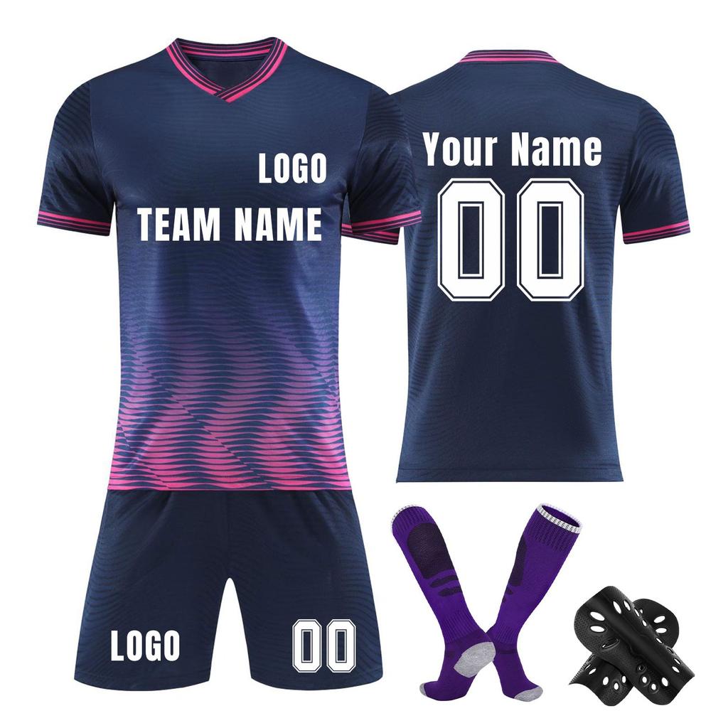 Personalised Shirts Kit Mens Girls With Name Number Custom Football Jerseys For Boys Training Suit