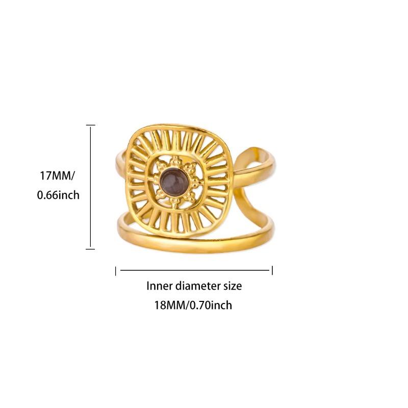 Кольцо из нержавеющей стали с золотым покрытием K, женское, личность, простое, нишевое, с листом, модная бижутерия