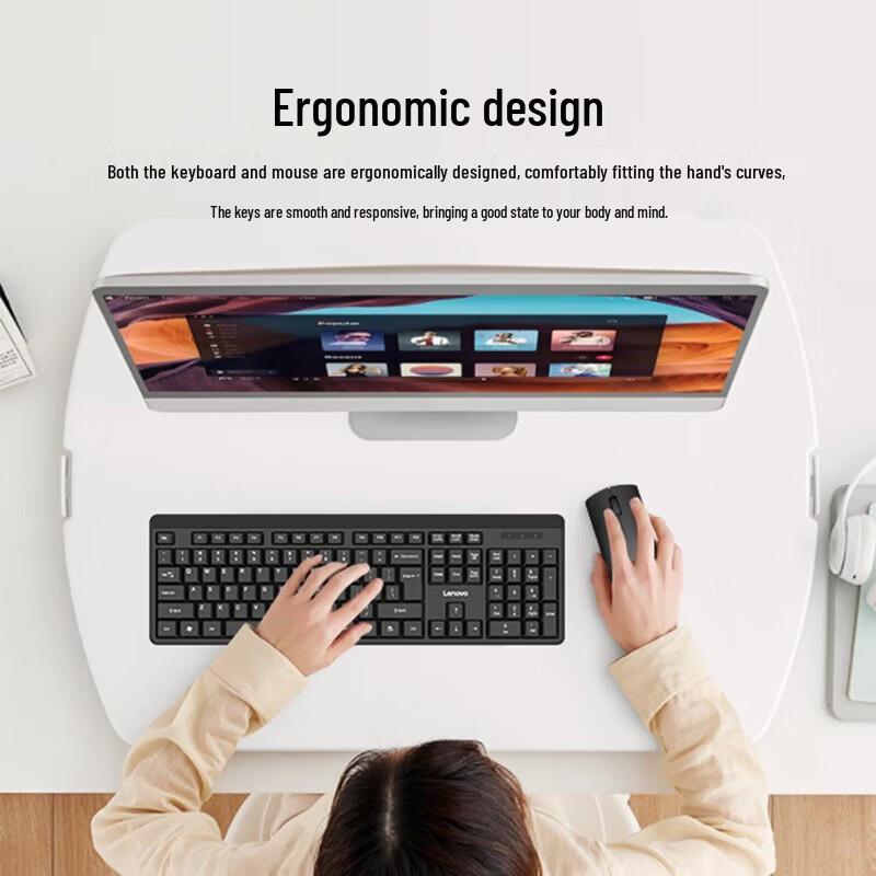 Lenovo KN210 2.4G Wireless Keyboard and Mouse Combo