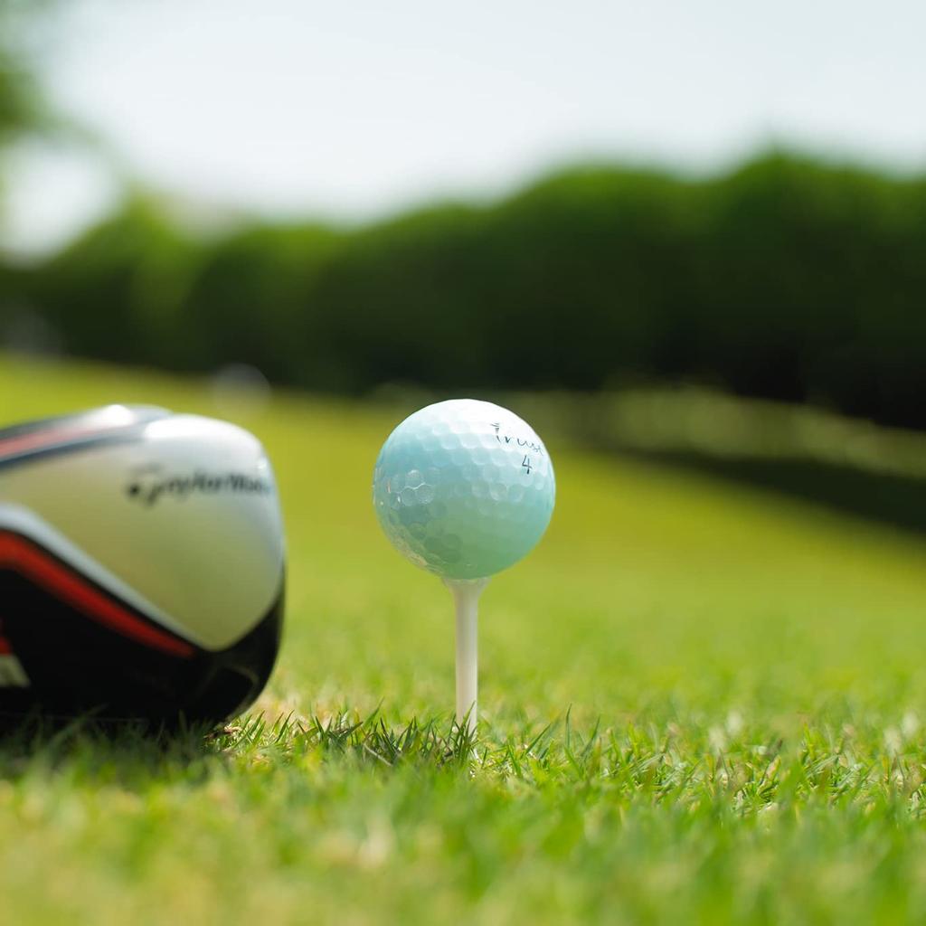 Мяч для гольфа Trust Trust Aurora Не стоит, не кристаллический уретановый реактивный сердечник 4 дюжины Aurora Blue (Аврора) крышка, наружу, летит, сгибается, останавливается,