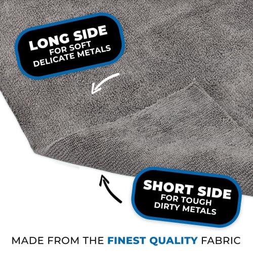 The Rag Company Edgeless 365 40x40cm (10 Count) Multi-Purpose Towels for Car Washing, Detailing, and More, Gray