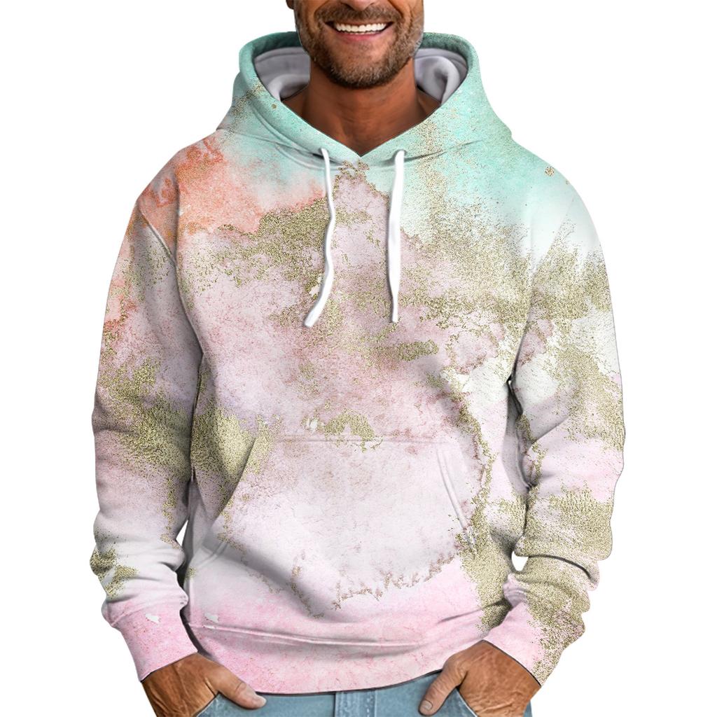 Мужская свободная толстовка с капюшоном с принтом, мужская повседневная модная спортивная толстовка
