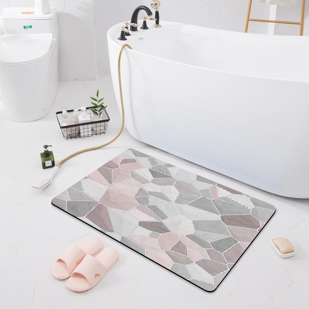 Non-slip Absorbent Mat Entry Door Mat Bathroom Shower Carpet Home Bathroom Bedroom Floor Kitchen Carpet