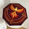 1pc Phoenix Rising Mandala Umbrella with Plastic Handle,Suitable for All Seasons Home Travel Outdoor UmbrellaDD1180