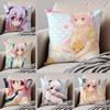 Подушка sSuper Sonico Чехол для подушки с изображением аниме-персонажа Чехол для декоративной подушки Скрытая пуговица Прочный полиэстер Подушка на стул