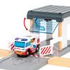 BRIO WORLD Набор «Спасательная команда» 36025 [44 детали] для детей от 3 лет (Игрушечный электрический поезд с деревянными рельсами) Красный, зеленый, синий и желтый