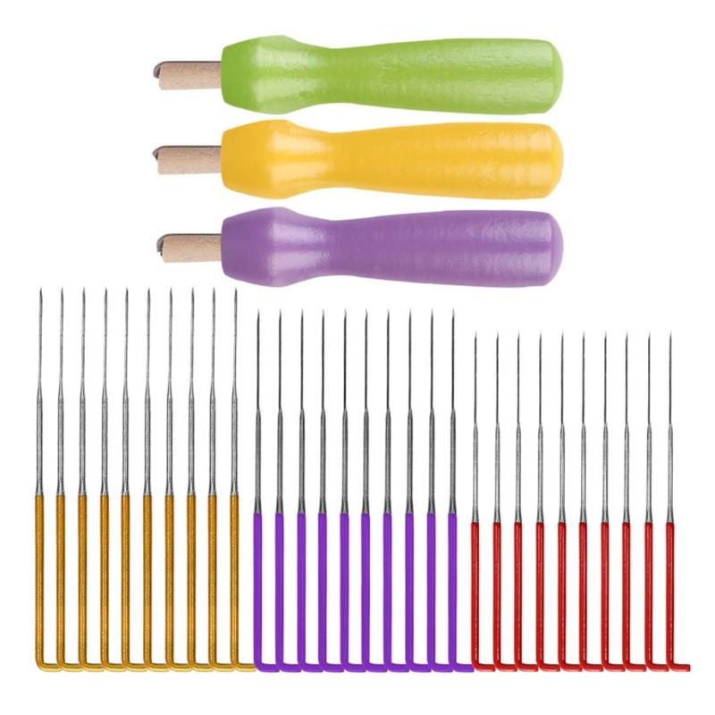 Felting Needle Kits with Wooden Handle for Needle Felting Beginner Felting Starter Kits for Beginner DIY Wool Craft