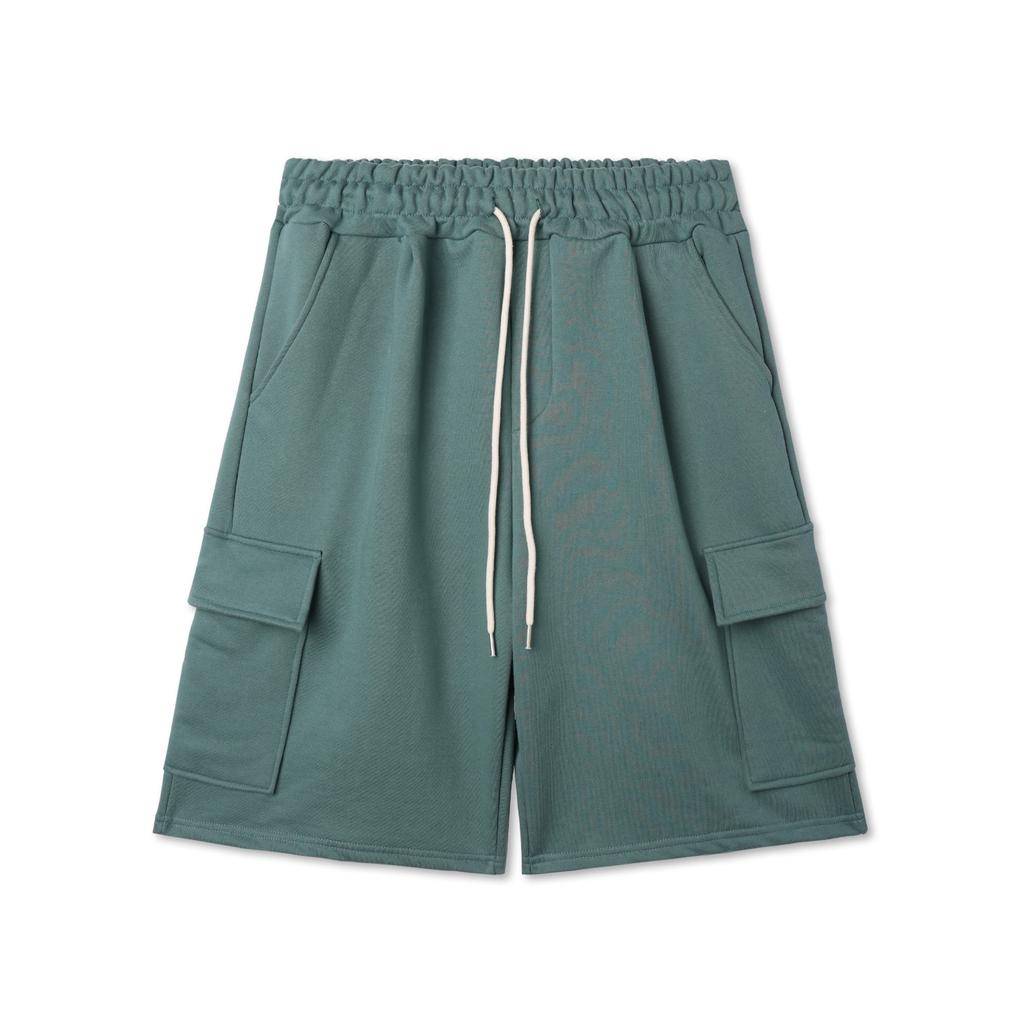 APOSTROPHE COMMA Two-Pocket Cargo Bermuda Mid-Length Pants_Green