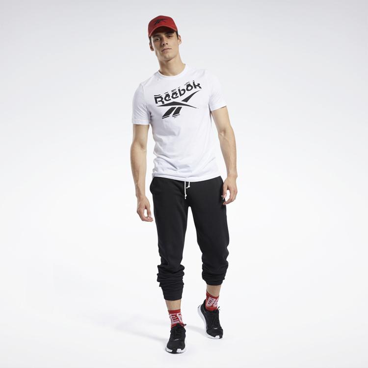 Reebok Однотонные повседневные брюки прямого кроя Мужские брюки Черные FK6024