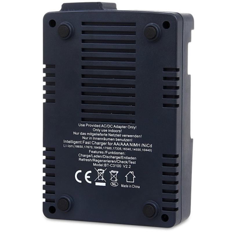 Opus Bt-c3100 Digital Smart 4-слотовый ЖК-зарядное устройство, совместимое с литий-ионным аккумулятором Nicd Nimh Aa Aaa 10440