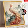Pearl painting kit Phoenix bird oriental landscape painting art handmade diy home decoration painting