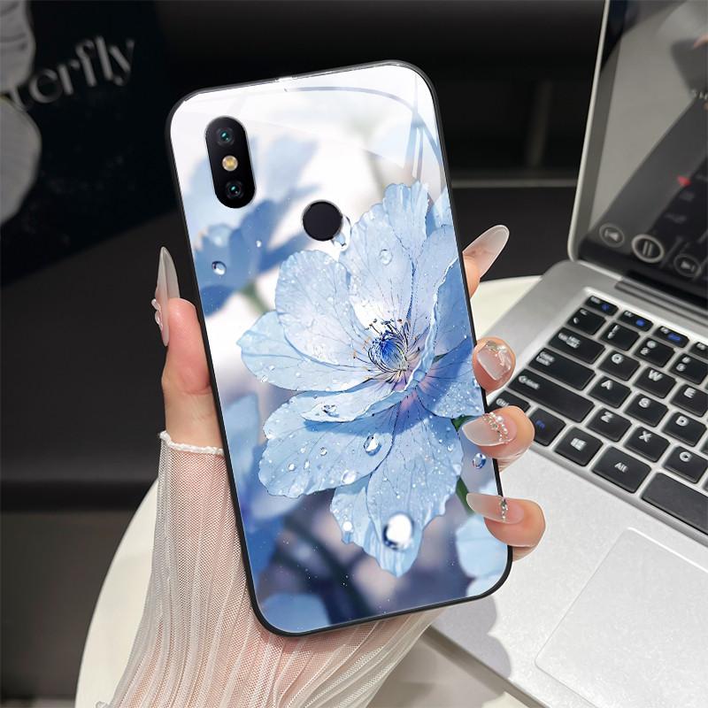 Чехол для телефона Xiaomi Mi A2 / Mi A2 Lite Модный фэнтезийный дизайн Закаленное стекло Бампер для MiA2 Lite Полная защита Задние крышки