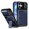 Бронированный Военный Чехол-книжка с Защитой Всего Экрана для IPhone 17 Air 16E 15 14 Plus 13 12 Pro Max Складная Подставка Магнитный Однотонный Чехол для Телефона