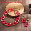 Female Resin Fluorescent Necklace And Earrings Jewelry Set With Electroplated Finish For Autumn
