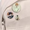 32/44/58mm Anime Bungou Stray Dogs Brooch Cartoon Metal Badge for Backpack Clothes Jewelry Accessories Dazai Osamu Nakajima Atsushi Pin