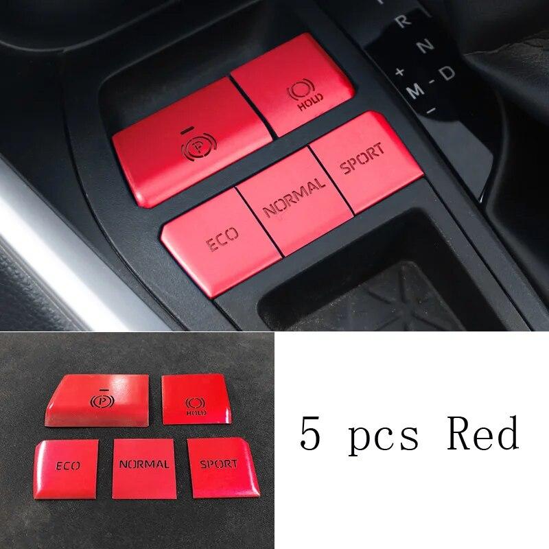 Электронный ручной тормоз для кондиционера, мультимедийная кнопка, блестящая накладка, наклейка для RAV4 RAV 4, аксессуары для интерьера
