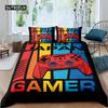 Комплект постельного белья с геймпадом размера «Квин» Пододеяльник Креативный черный Комплект чехлов для одеяла из полиэстера Покрывало 2/3 шт.