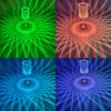 Настольная лампа с кристаллами и бриллиантами, цветной светильник RGB с сенсорным управлением, романтический светильник для спальни, акриловый перезаряжаемый USB ночник, проекционный светильник