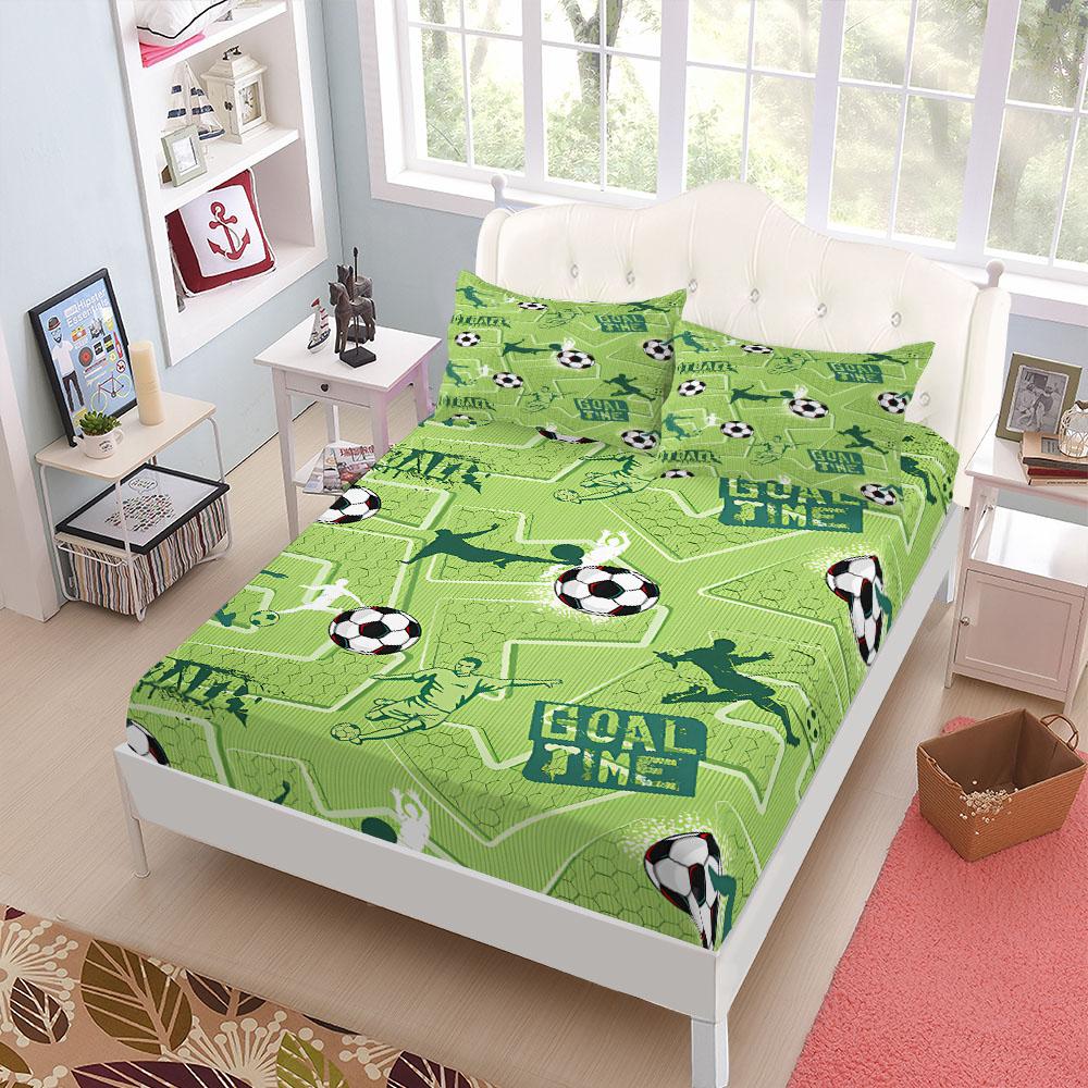 Время Гола Футбол Детский Комплект Простыней с Резинкой Кинг Квин Двуспальный Полный Размер Комплект Постельного Белья