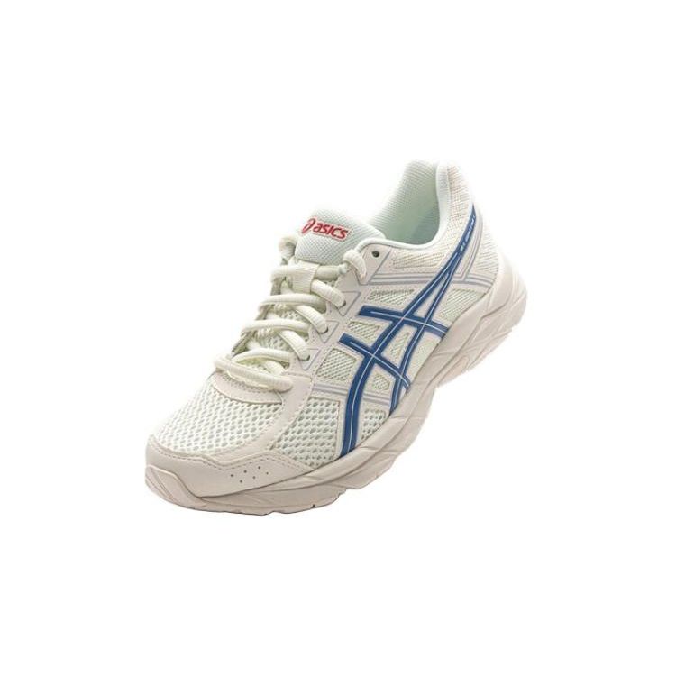 Asics Gel-Contend 4 Running Shoes Kids Sneakers White Blue 1014A322-101