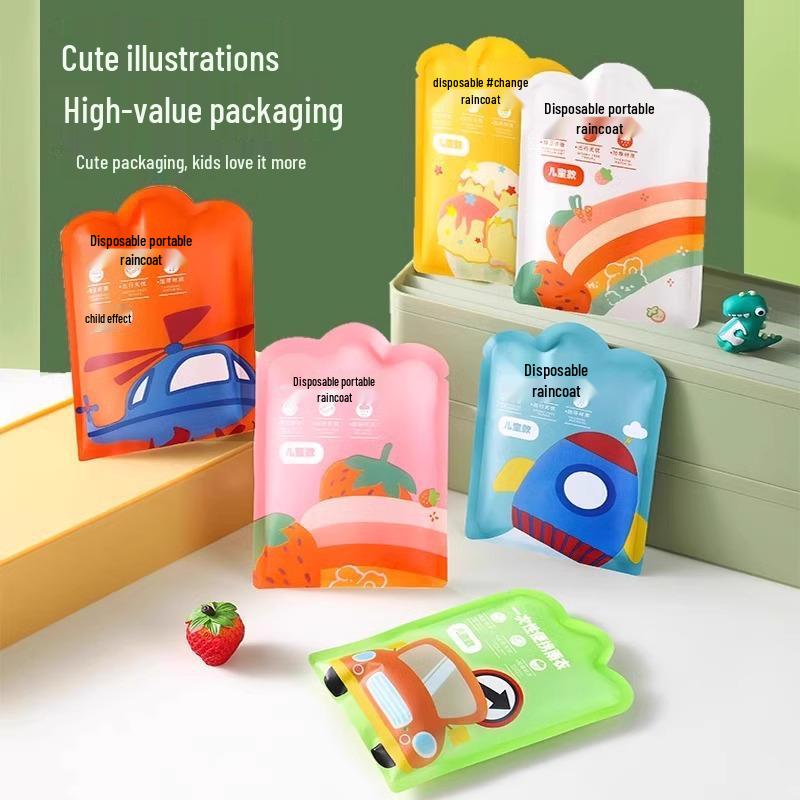Детский и взрослый портативный водонепроницаемый пончо - Универсальный утолщенный дождевик для школы, путешествий и прогулок