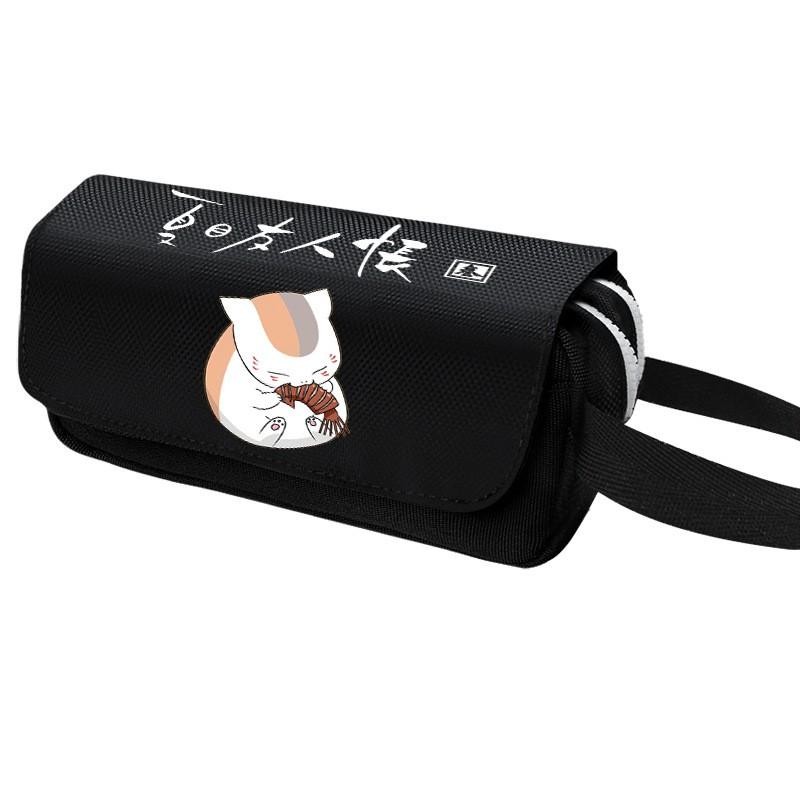 Anime Pencil Case Natsumes Book Of Friends Cat Teacher Double Zipper Flip Pouch Students
