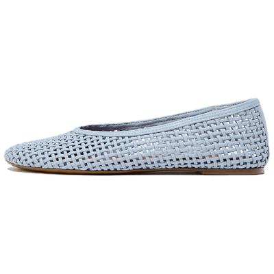 Удобные Простые Плетеные С Круглым Носком Балетки Модные Повседневные Туфли Женские балетки Синие 12538510400