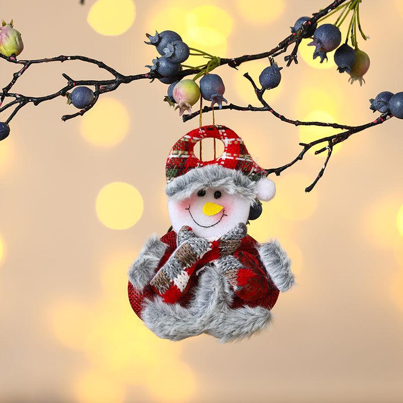 Christmas Fabric Pendant Christmas Doll Pendant Christmas Tree Pendant Ornament Small Gift Pendant
