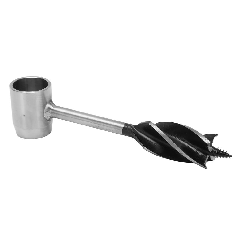Bushcraft Auger Carbon Steel High Hardness Multi Purpose Hand Auger with PU Leather Pouch for Camping Adventure Outdoor