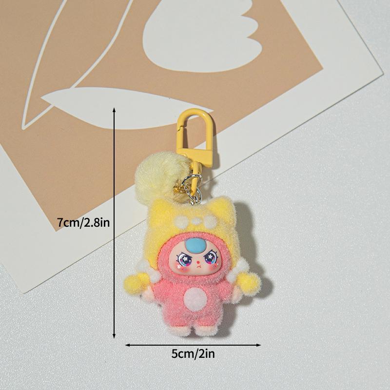 Cute Plush Keychains Party Gifts Kawaii Keychain Phone Chain New Year Xmas Party Favors Gift Baby Face Cute Aesthetic Keychain