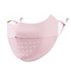 UV Protection Solid Color Hanging Ear Type Face Cover Ice Silk Mask Sunscreen Mask Face Scarf