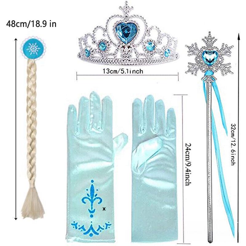 Платье принцессы Эльзы для девочек, костюм на Хэллоуин, детское сказочное платье