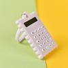Plastic Casing 8 Digits Electronic Mini Calculator Keychain Random Color Pop