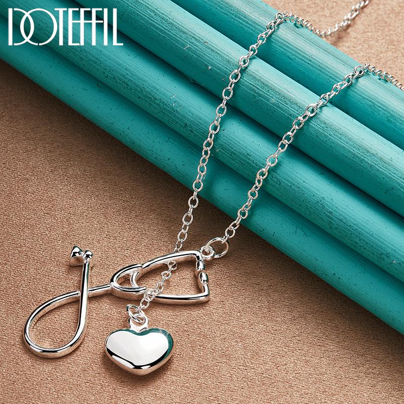 Ожерелье с романтическим сердечком из стерлингового серебра 925 пробы, модные ювелирные изделия