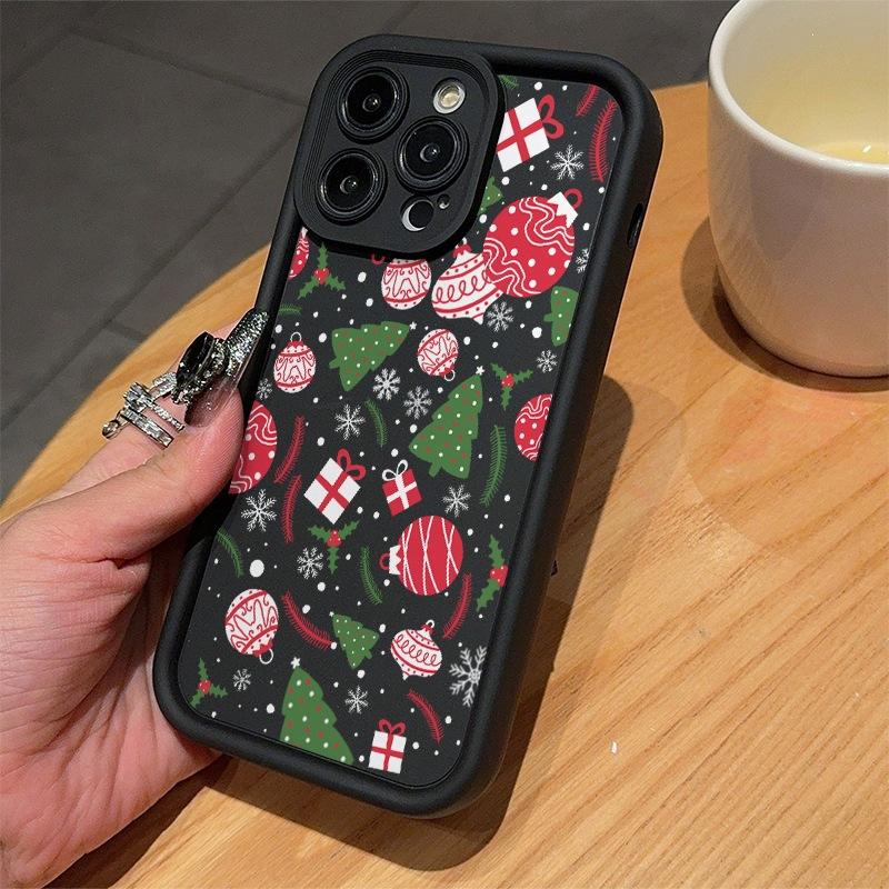 Рождественский чехол для мобильного телефона Apple 16ProMax iphone15/14plus с подушкой безопасности, противоударный 13Pro/12/11