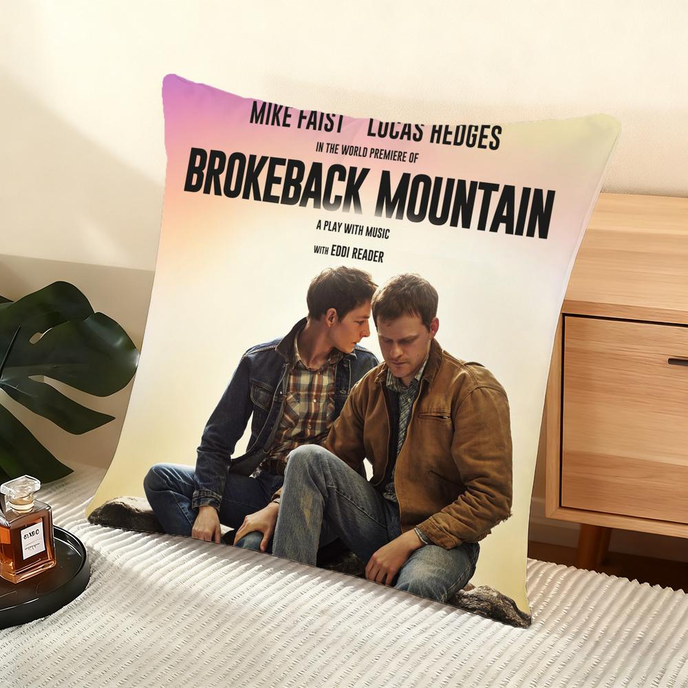 Brokeback Mountain Cushion Cover Silky Short Plush Home Sofa Cushion Cover - Invisible Zipper Home Decoration