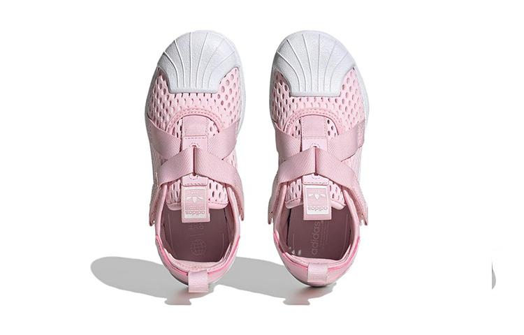 adidas Оригинальные SUPERSTAR 360 Низкие Детские Скейтбордические Кроссовки Розово-Белые Для Детей Возрастом 3-7 Лет HQ4055
