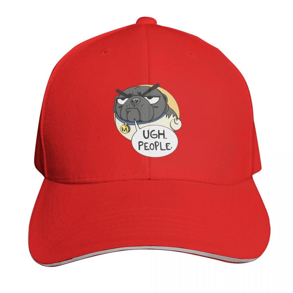Ugh People Miserable Mister Max the Pug Baseball Cap Unisex hat Hat Baseball Cap Golf hard hat Unisex Caps Womens