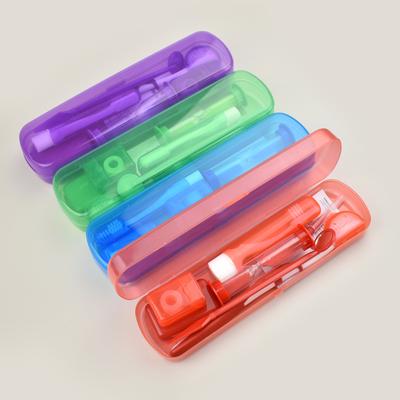 Oral Care Kit with Foldable Toothbrush Interdental Brush Dental Mirror Tongue Scraper Floss Picks for Braces and Travel Case