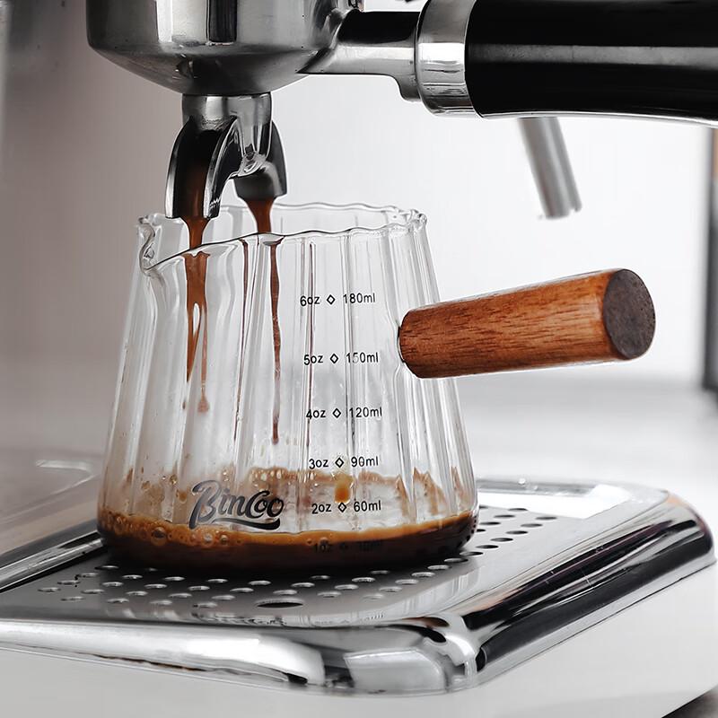 Стеклянный питчер для эспрессо и молока Bincoo со шкалой