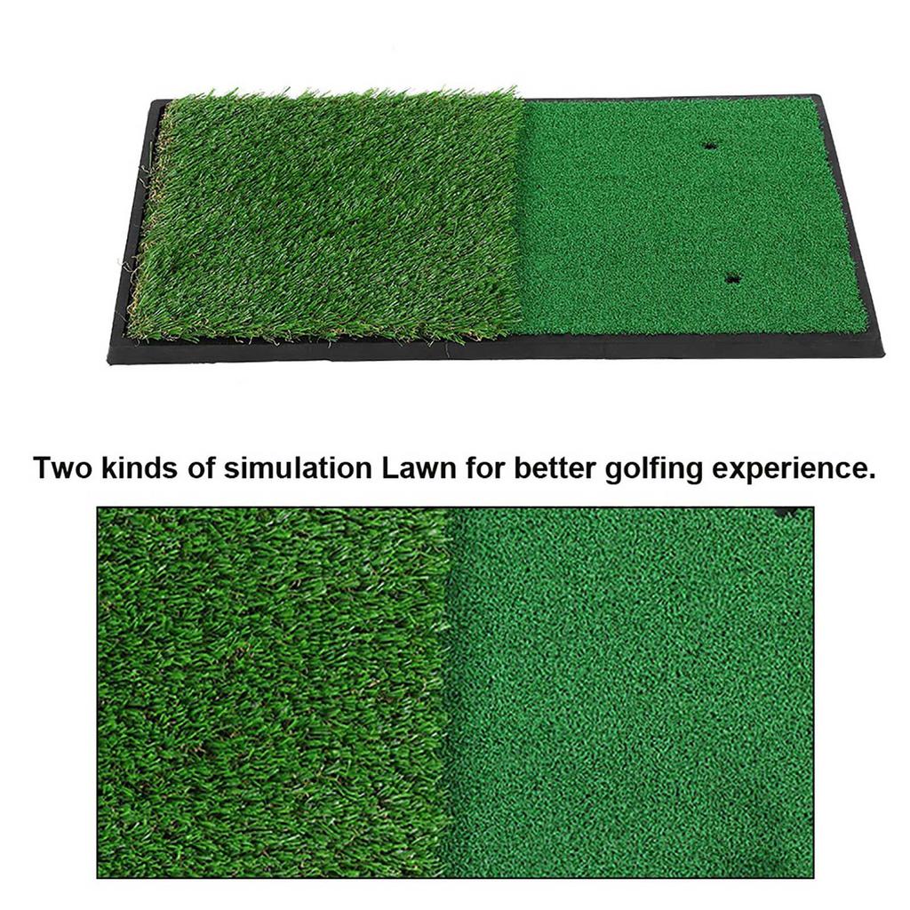 Golf Double Swing Pad Rubber Sole Golf Practice Mats Golf Hitting Mats Simulation Lawn