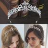 2018 Rose Gold Rhinestone Bridal Crown Headband