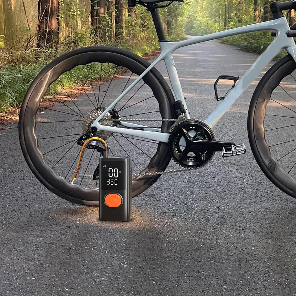 Portable Tire Inflator Electric Air Pump Rechargeable Light Tire Inflator With Digital Pressure Gauge For Motorcycle Truck Ball