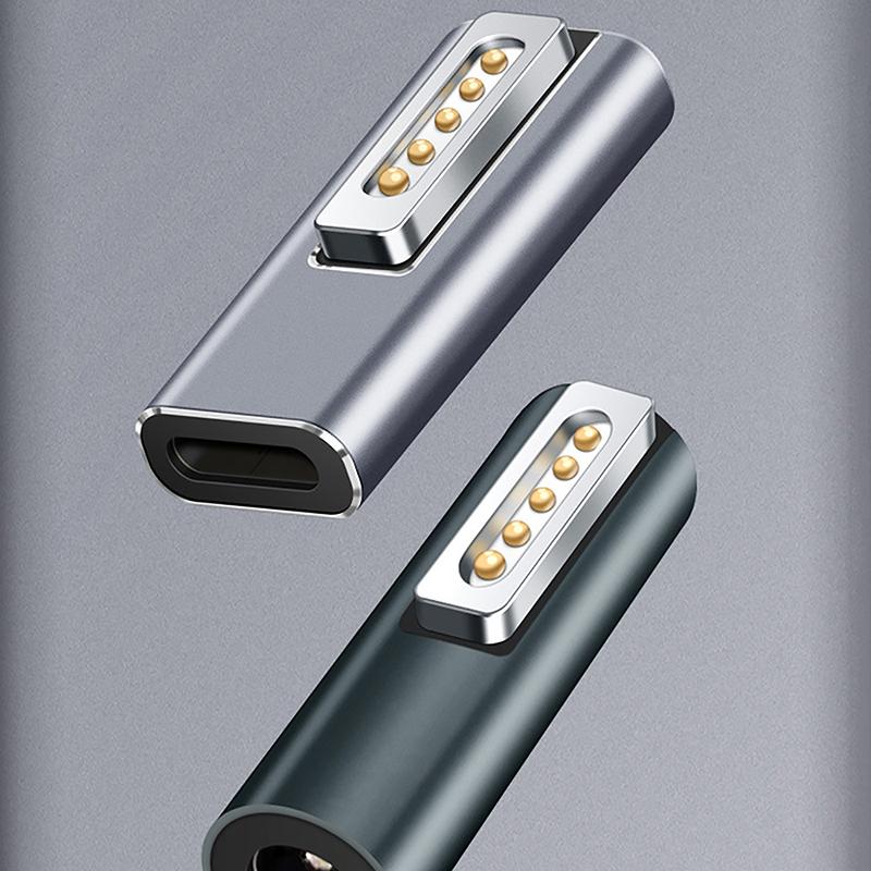 140W Type C Magnetic Adapter For Apple Magsafe 1/2/3 For Macbook Air Pro 90Degree Elbow Usb C Female Fast Charging Converter