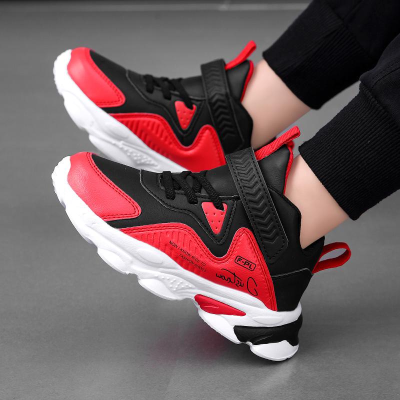 Новые детские туфли для мальчиков, кроссовки из кожи, модные осенние детские кроссовки для улицы, нескользящие, для школы, ходьбы, спорта, тенниса, мальчиков