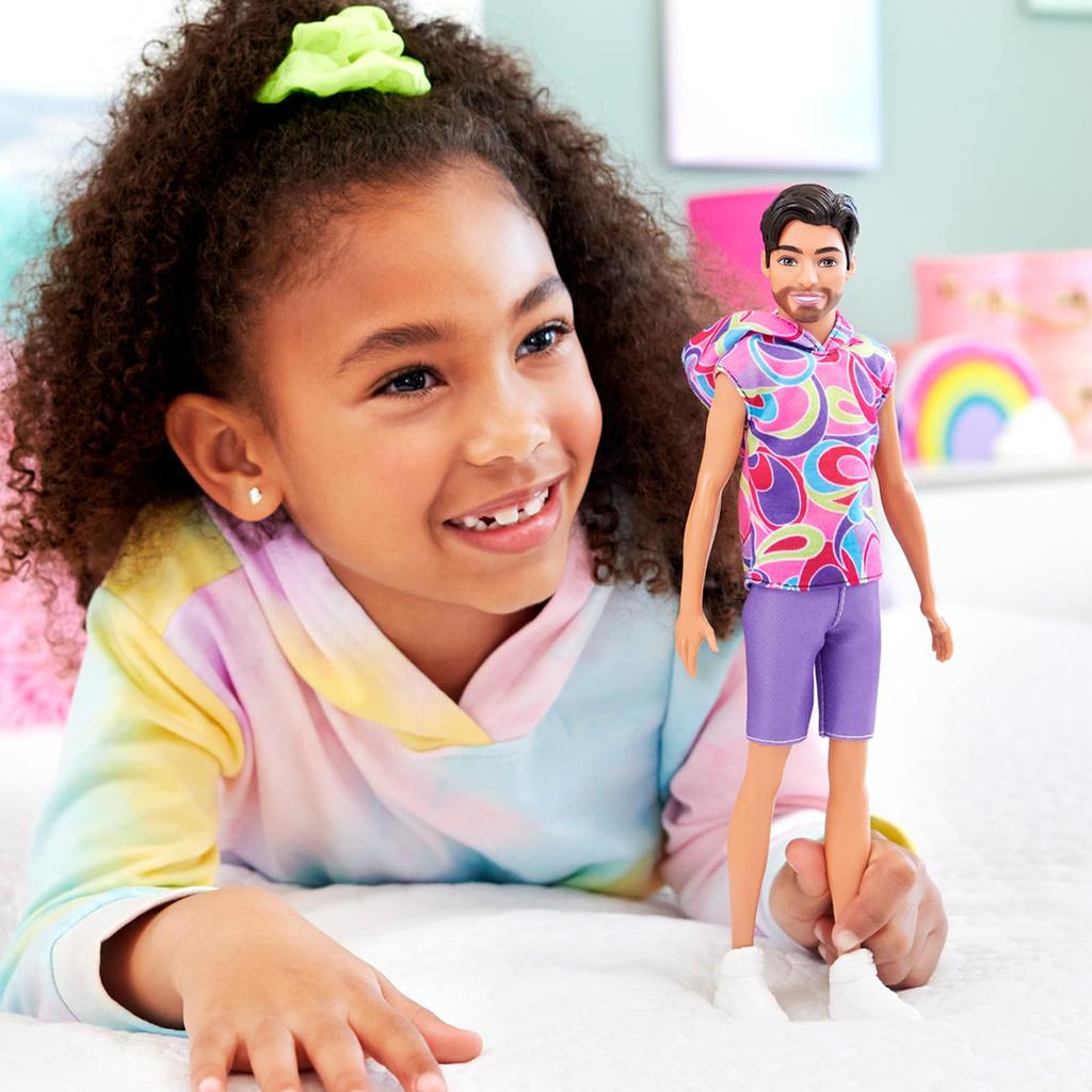 Barbie Ken Fashionista Marble Parka Dress Up Кукла Барби от 3 лет и старше Фиолетовый HRH26 Кукла/Дом