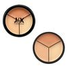 JX Professional Face Face Makeup 3 Types of Beige Color Triple Concealer, 1 Dark Beige, 1 Natural