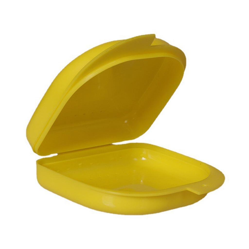 Orthodontic Braces Box Oral Cavity with Orthodontic Retainer Box Dentures Placed Dental Half-mouth