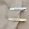 DODOAI Custom Tie Clasp Customized Name Jewelry Stainless Steel Name Lapel Pin Valentine's Day Gift Personalized Name Jewelry